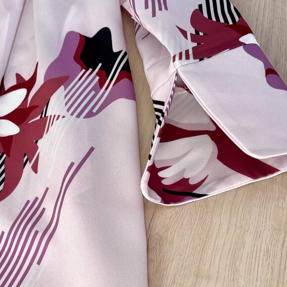 NWT NU PARCC The Color House Pink Floral Shirt Dress with Pockets Size 6 / Small - Picture 5 of 16